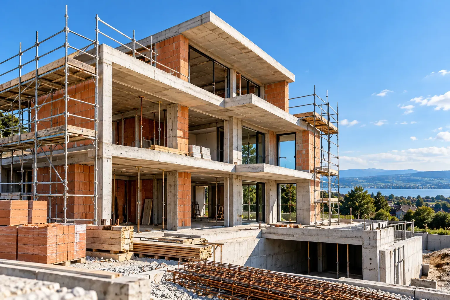 Neubau im Rohbau – ES Bauvision